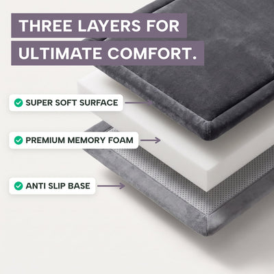 Marshie Mat three layers soft top dense core anti slip base